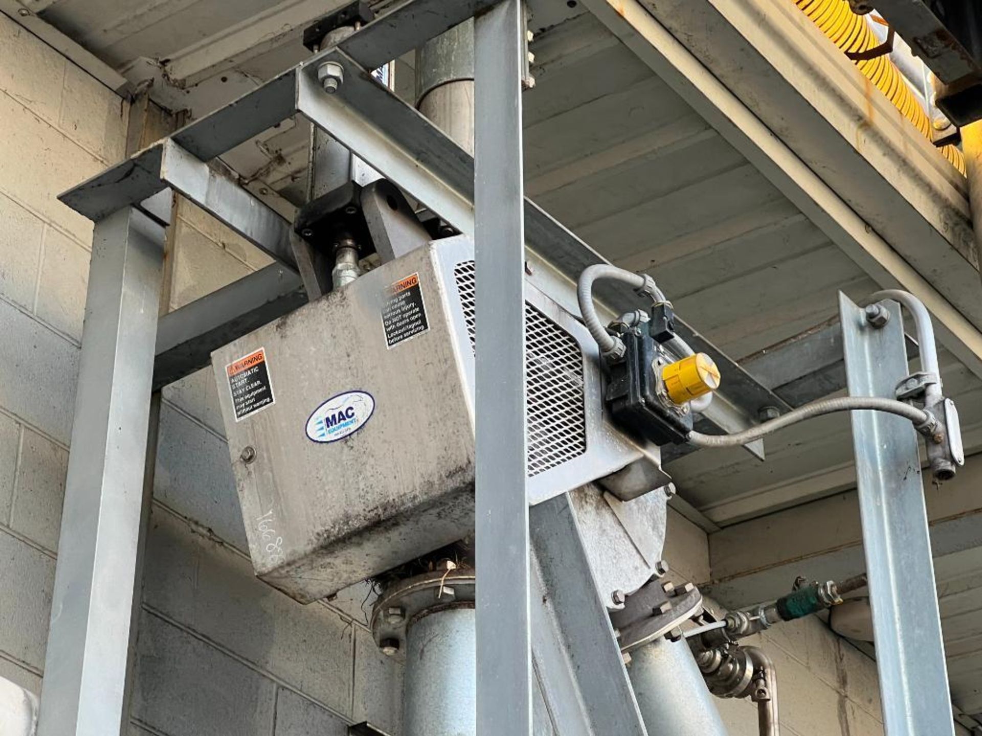 MAC railcar unloading blower system, includes all connected piping, valves, and actuators, no hoses