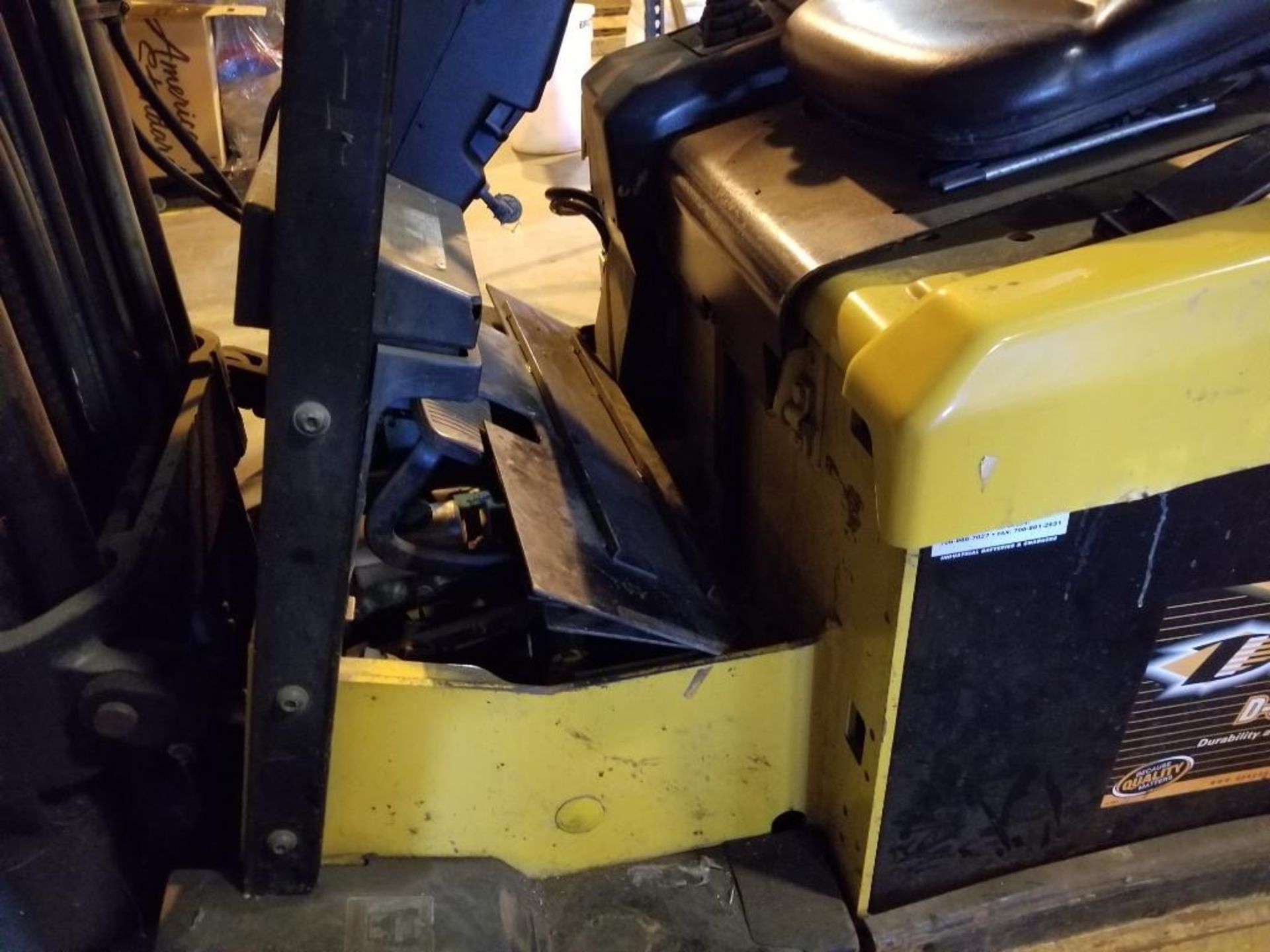 (1) Yale forklift, (1) Hyster electric forklift, model E35Z, needs repair, no battery, and (1) Hyste - Image 4 of 21