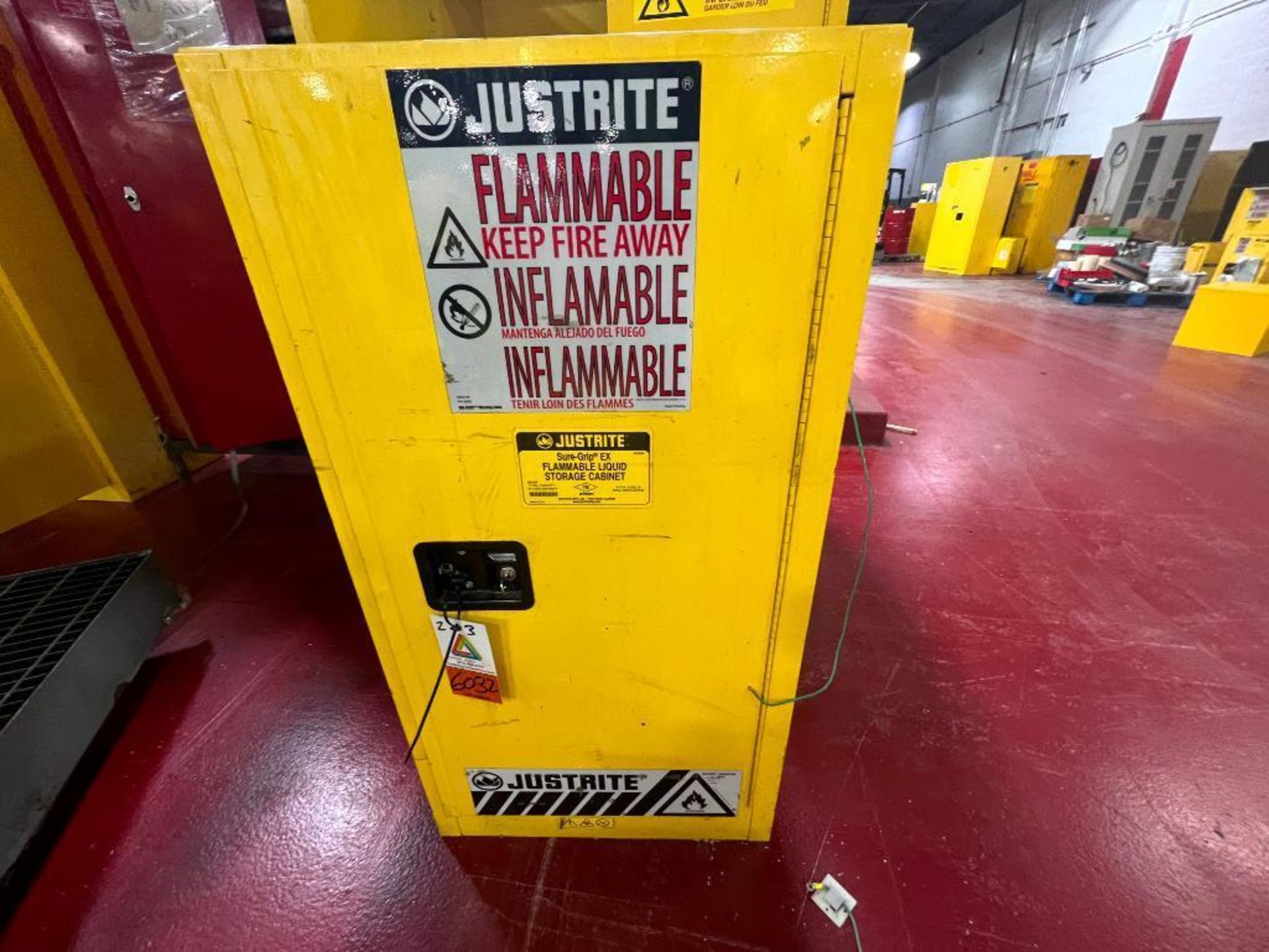 (1) Eagle 2-door flammable liquid storage cabinet, 45-gallon capacity; (1) Justrite flammable liquid - Image 4 of 9