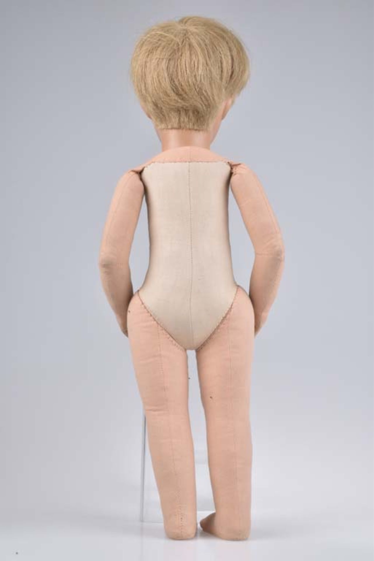 KÄTHE KRUSE Puppe Junge, 1960er Jahre, Kunststoffkopf, dunkelblonde Echthaare, gem. g - Bild 3 aus 4