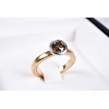 NOOR Moderner Solitär-Diamant-Ring NOOR EXCLUSIVE - Eternity, 750 Rotgold / Weißgold