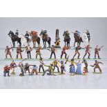 ELASTOLIN 33 Wildwestfiguren Darunter auch weitere Hersteller, HP, 7 cm, Cowboys, 1 Ma