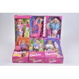 MATTEL 6 Barbie Puppen darunter seltene Sammlermodelle, Gymnast - Turnbarbie, Troll Ba