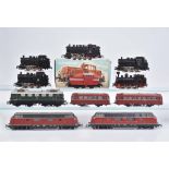 MÄRKLIN 9 Loks, H0 DB, 3L AC, 2x Diesellok, BN 200006, Stirnbeleuchtung, ff, 6x Dampf