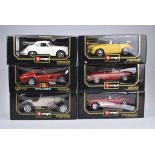 BURAGO 6 Modellautos Metall, Kunststoffteile, M 1:18, Porsche 356B Cabriolet, Mercedes