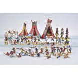 MERTEN 50 Aufstellfiguren verschiedene Darstellungen Wild-West Figuren, Hp, 4 cm, daru