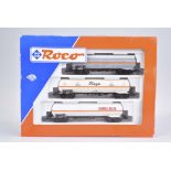 ROCO Güterwagen-Set 44073, H0 3x Kesselwg., Chemie Linz AG, VTG und Flaga, Z 1, BdA,