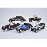 FRANKLIN MINT 5 Modellautos Metall, Kunststoffteile, M 1:24, darunter Rolls Royce Silv
