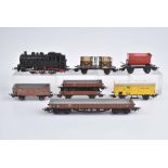 MÄRKLIN Güterzug, H0 8 Teile, Dampflok TM 800, Handumschalter, Stirnbeleuchtung, 7 G