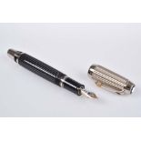 MONTBLANC Boheme Solitaire Füllfederhalter Ligne Citrin, Schwarzes Edelharz, mit Dreh