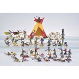 MERTEN 50 Aufstellfiguren verschiedene Darstellungen Wild-West Figuren, Hp, 4 cm, daru