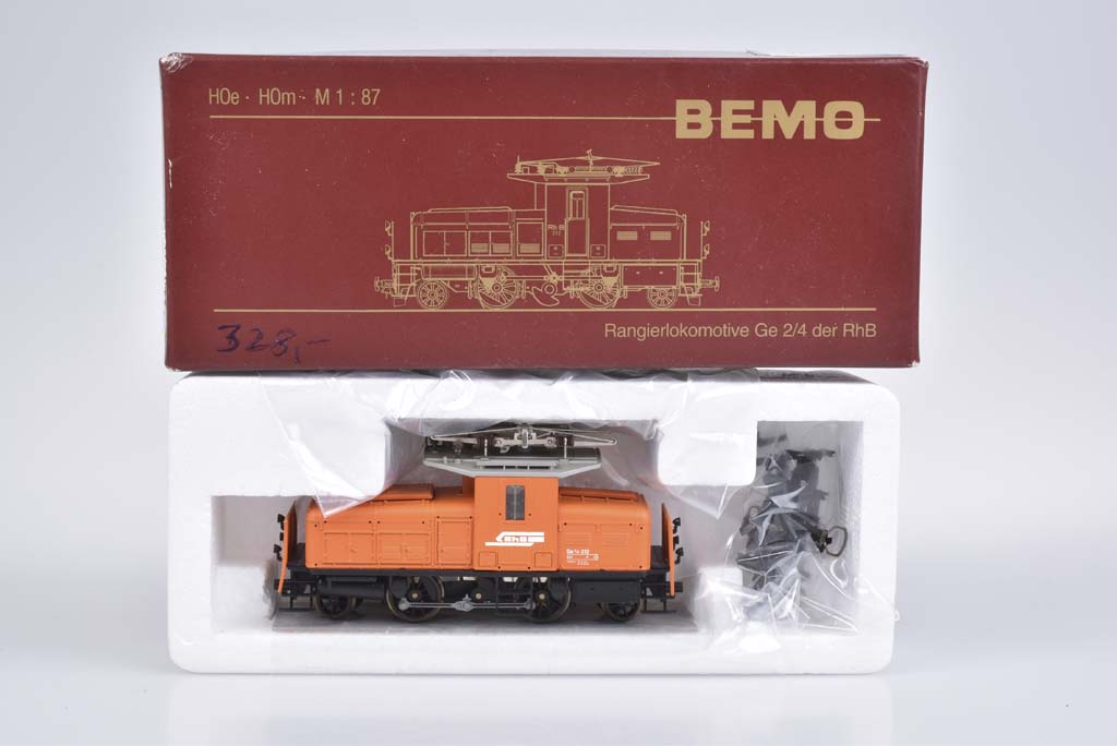 BEMO Elektrolok 1257 122, H0m Rangierlok, BN Rhb, Z 1, Zurüstteile, BdA, Okt.