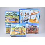 PLAYMOBIL Cowboy + Indianer 5 Sets, Indianer Nr. 4012, Kutsche Nr. 4399, Wildtiere Nr.