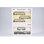 MÄRKLIN 2 Güterwagensets, H0 84785 'Feldschlösschen'-Wagenset und 31969 3 Gedeckte