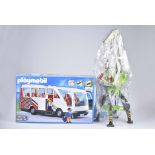 PLAYMOBIL Hafenkran + Schulbus Set 4470 großer Hafenkran mit Kranführer, H 61 cm, mi