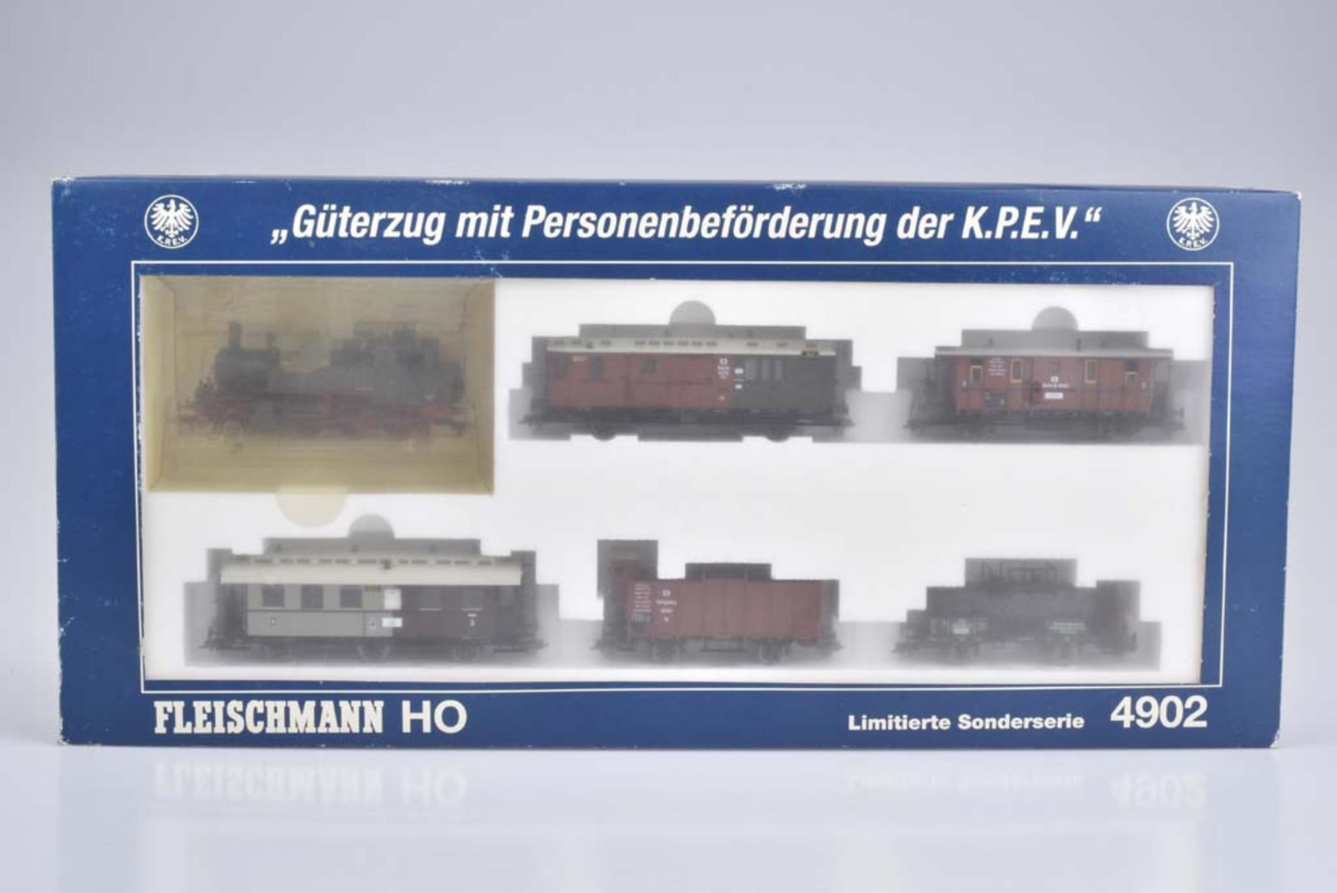 FLEISCHMANN Zugset 4902, H0 Dampflok, BN 7316 der K.P.E.V., wechselnde Stirnbeleuchtun