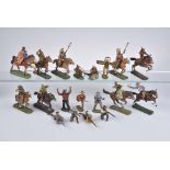 ELASTOLIN/ LINEOL/ LEYLA 19 Wild-West Figuren M.h., 7 cm, verschiedene Darstellungen I