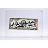 WARHOL ANDY (1928 - 1987) 2 Jefferson Dollar vorne mit der Unterschrift 'Andy Warhol',