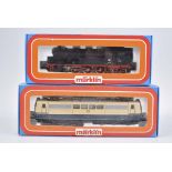 MÄRKLIN 2 Loks, H0 DB, 3L AC, Elektrolok 3058, H0, BN 151 104-7 und Dampflok 3106, BN