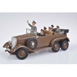 Führerwagen mit Besatzung Führerwagen mit Besatzung, A. H. grüßend, H.p., 4 cm, un