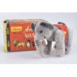 SCHUCO Arche Noah Elefant 1950/60, Nr. 7325, Made in Western Germany, Mohair, beweglic