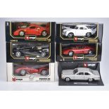 BURAGO 6 Modellautos Metall, Kunststoffteile, M 1:18, Rolls Royce Camatgue, Porsche 35