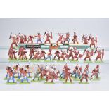 BRITAINS DEETAIL 44 Aufstellfiguren Wild-West Figuren, Metall/Hp, 6 -7 cm, Indianer &
