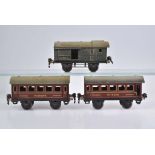 MÄRKLIN 3 Personenwagen, S0 Blech, 1725 Sp Speisewagen Mitropa, 1725 Schlafwagen Mitr