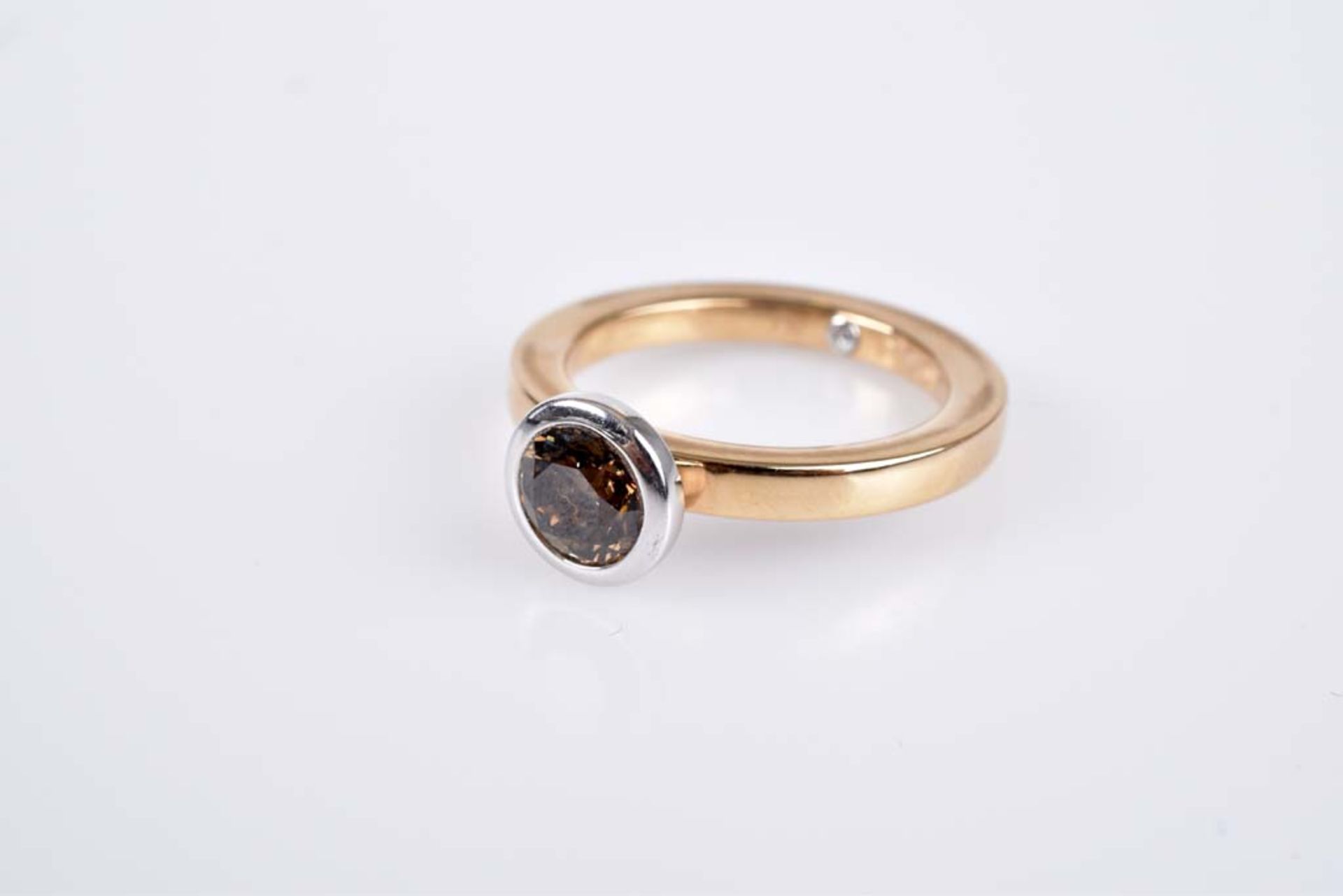 NOOR Moderner Solitär-Diamant-Ring NOOR EXCLUSIVE - Eternity, 750 Rotgold / Weißgold - Bild 3 aus 3