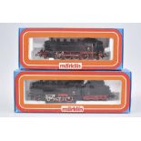 MÄRKLIN 2 Dampfloks, H0 DB, 3L AC, 3003, BN 24 058, ff und 3096, BN 86 173, beidseiti