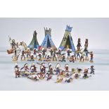 MERTEN 50 Aufstellfiguren verschiedene Darstellungen Wild-West Figuren, Hp, 4 cm, daru