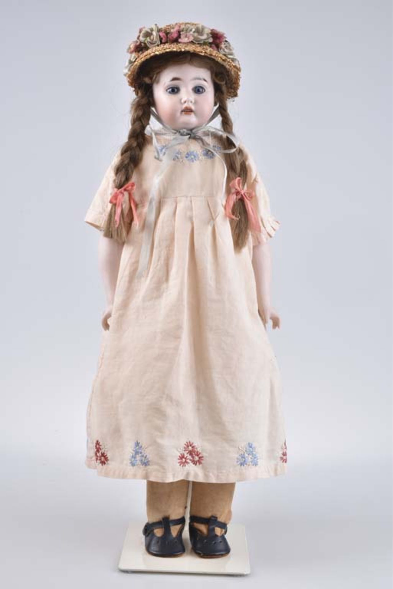 ARMAND MARSEILLE Porzellan-Brustblattkopf-Puppe Ab 1896, gem. 3200 AM 1 DEP Made in Ge