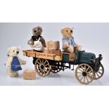 STEIFF Lieferwagen mit Teddybären Delivery cart with teddy bears, limitierte Auflage,