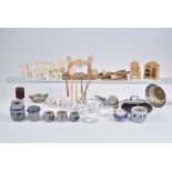 Großes Los Puppenküchenzubehör und Ersatzteile Über 60 Teile, Geschirr, Glas-, Por