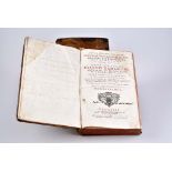 Antiquarische Bücher 'Ioannis Damasceni' 2 Bände, auf Bütten, rot geschnitten, Lede