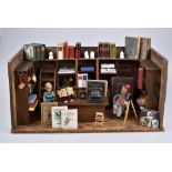 Alter Buchladen / Bibliothek 20/ 30er Jahre, Holz, 75x30x27,5cm, innen und außen Wand