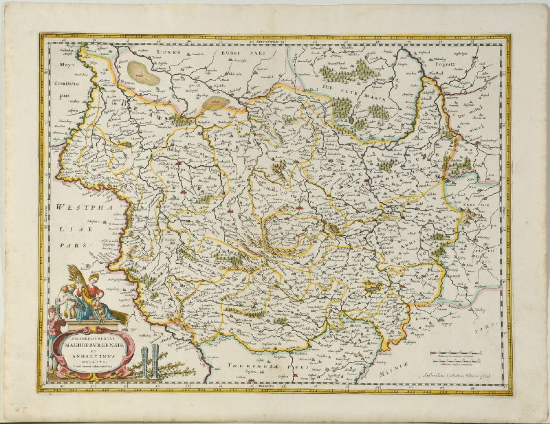 Landkarte "Archiepiscopatus Maghdeburgensis et Anhaltinus"