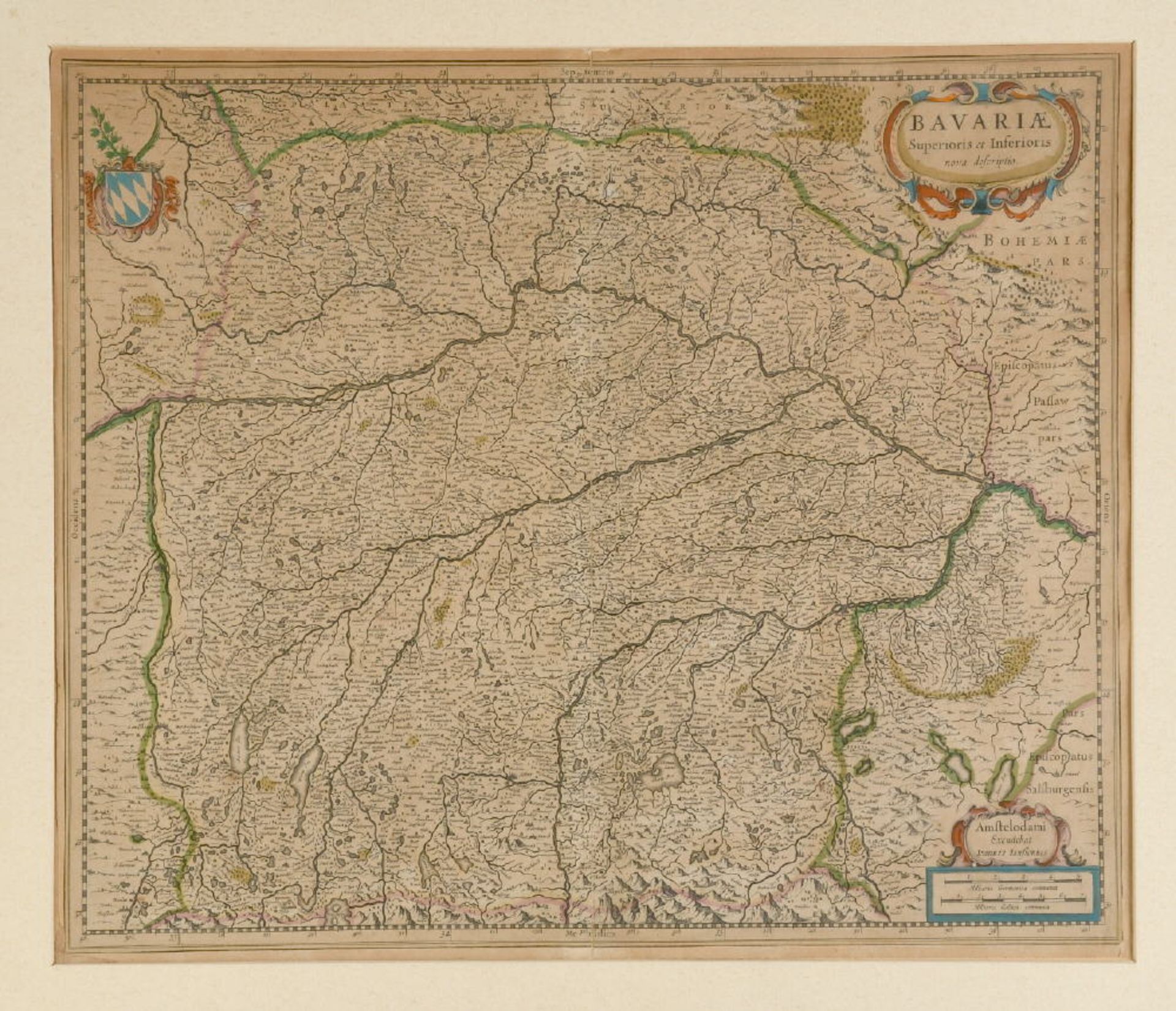 Landkarte "Bavariae Superioris et Inferioris"