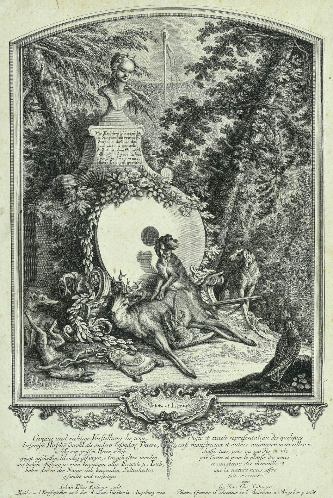 Ridinger, Johann Elias, 1698 Ulm - 1767 Augsburg - Bild 2 aus 2