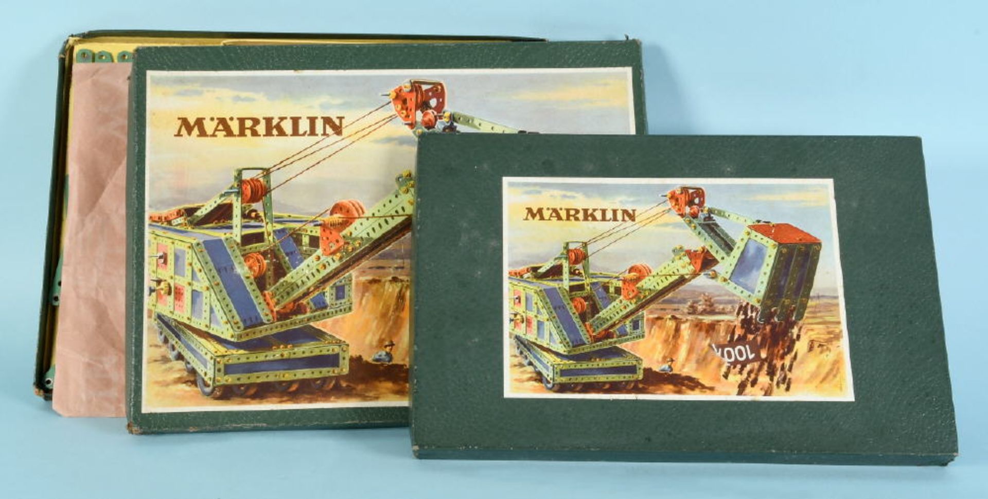 Märklin - Metallbaukästen, 2 Stück, Nr. 100/100A