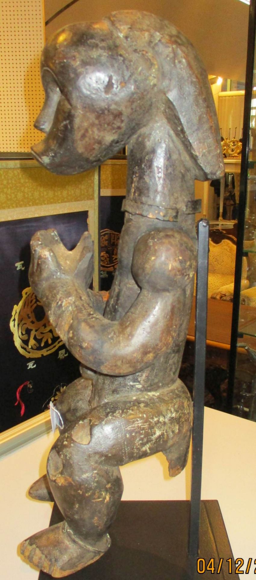 Afrikanische Kultfigur - Sitzende männliche Figur - Bild 9 aus 12