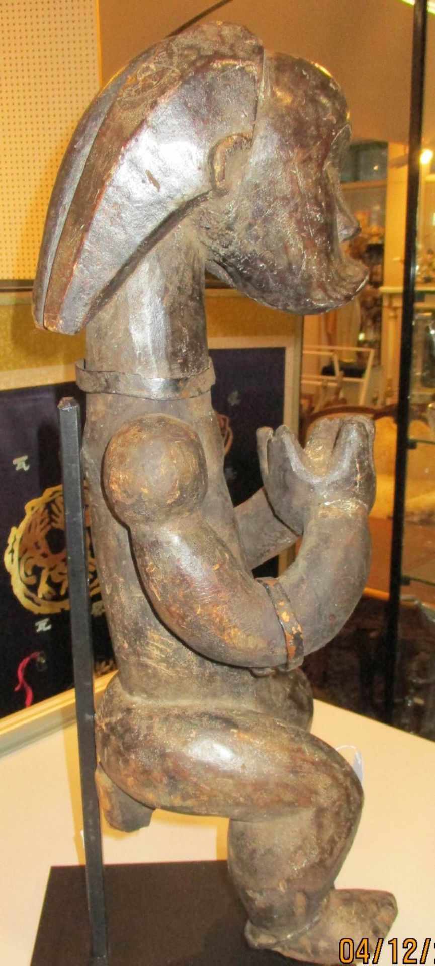 Afrikanische Kultfigur - Sitzende männliche Figur - Bild 10 aus 12