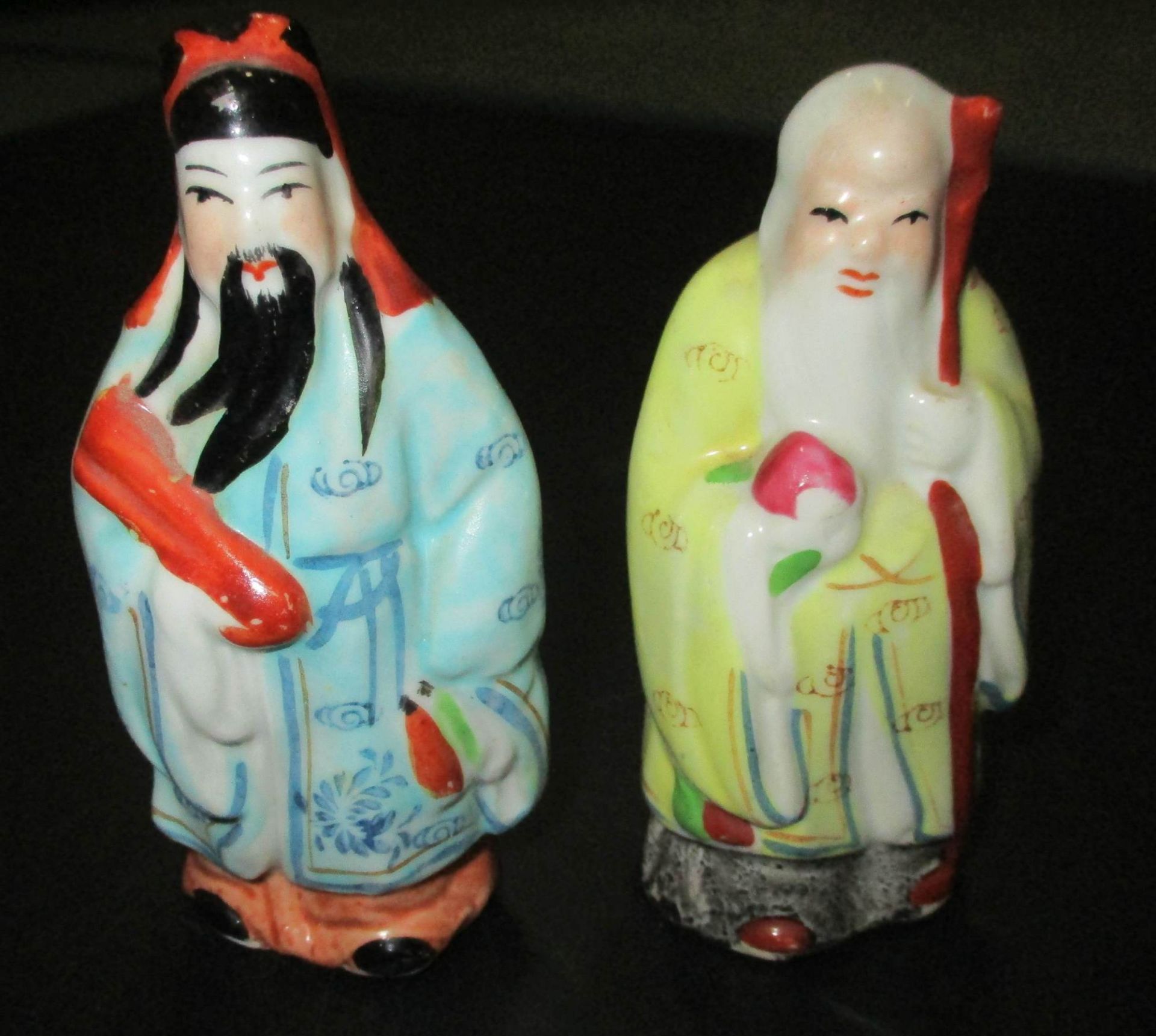 Figuren, 3 Stück - Hotei und 2 Gelehrte - Bild 7 aus 11