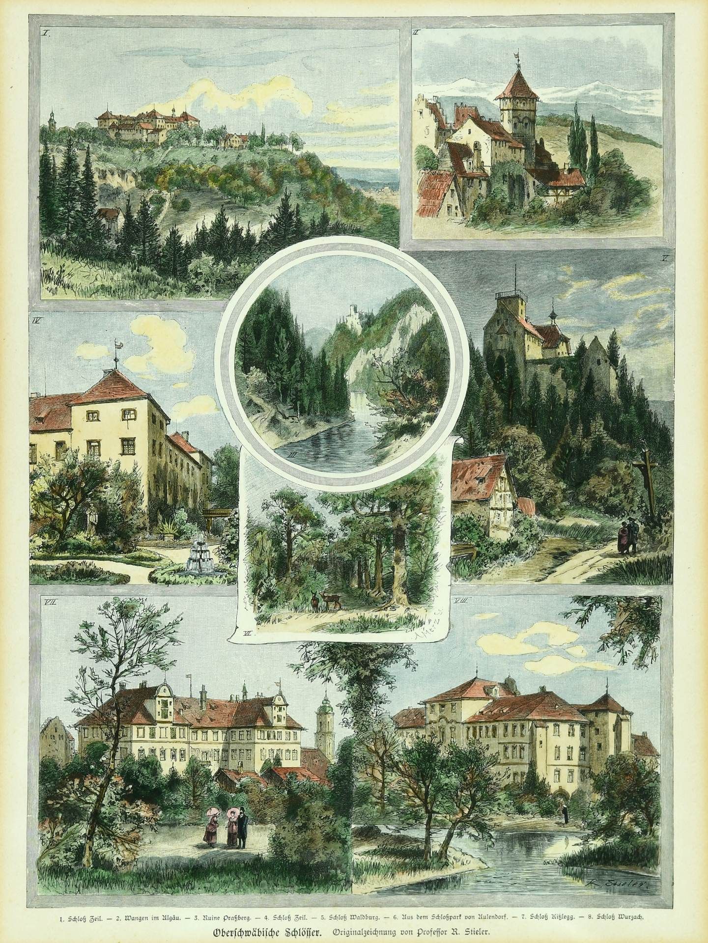 Oberschwäbische Schlösser, Souvenirblatt - Bild 2 aus 2