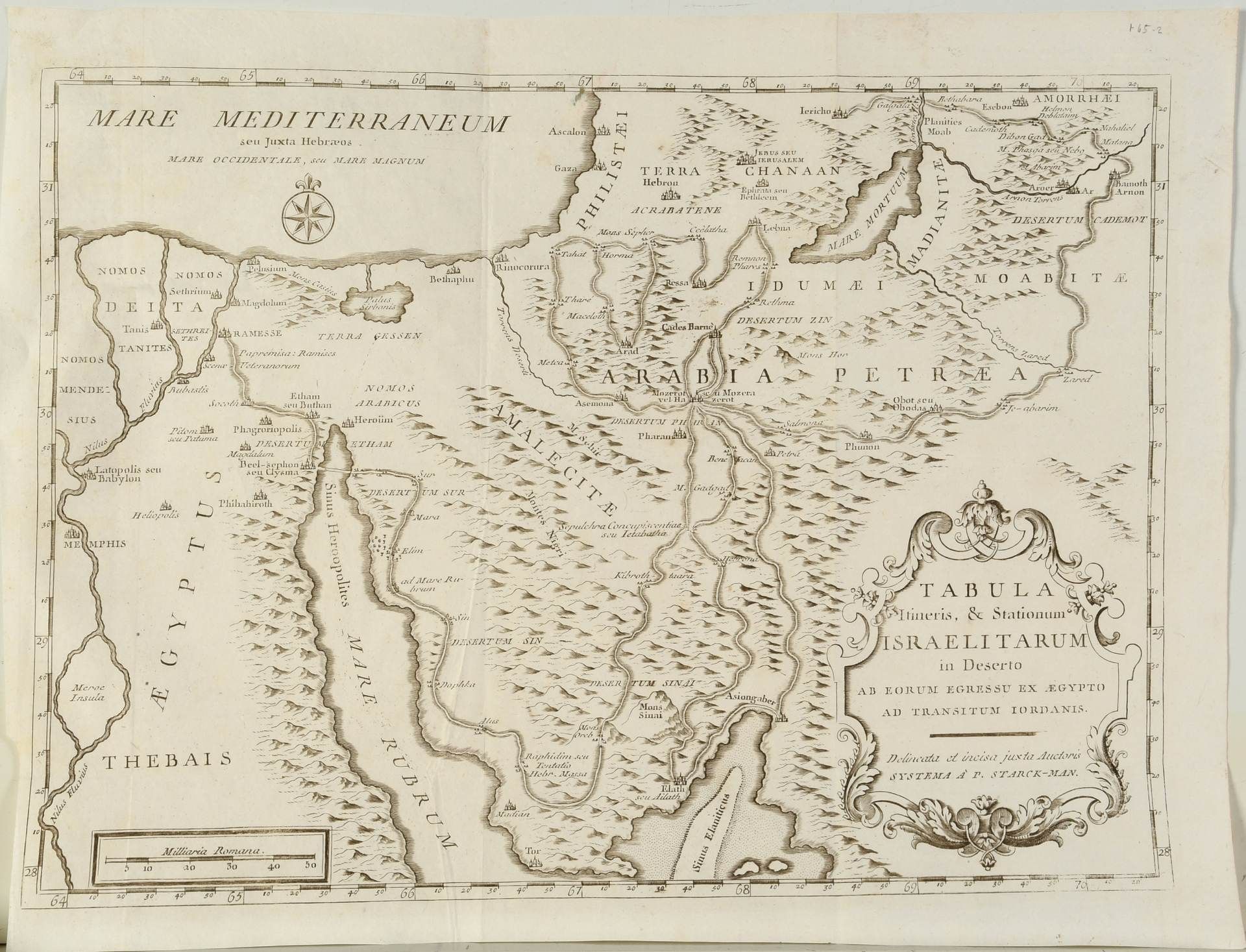 Landkarte "Tabula Itineris & Stationum Israelitarum"