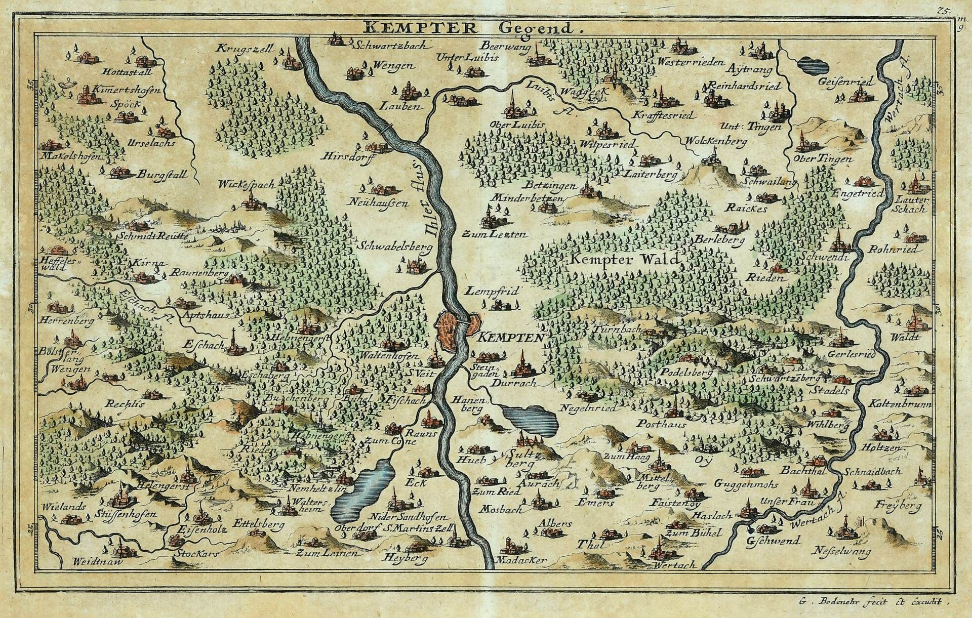 Landkarte "Kempter Gegend" - Image 2 of 2