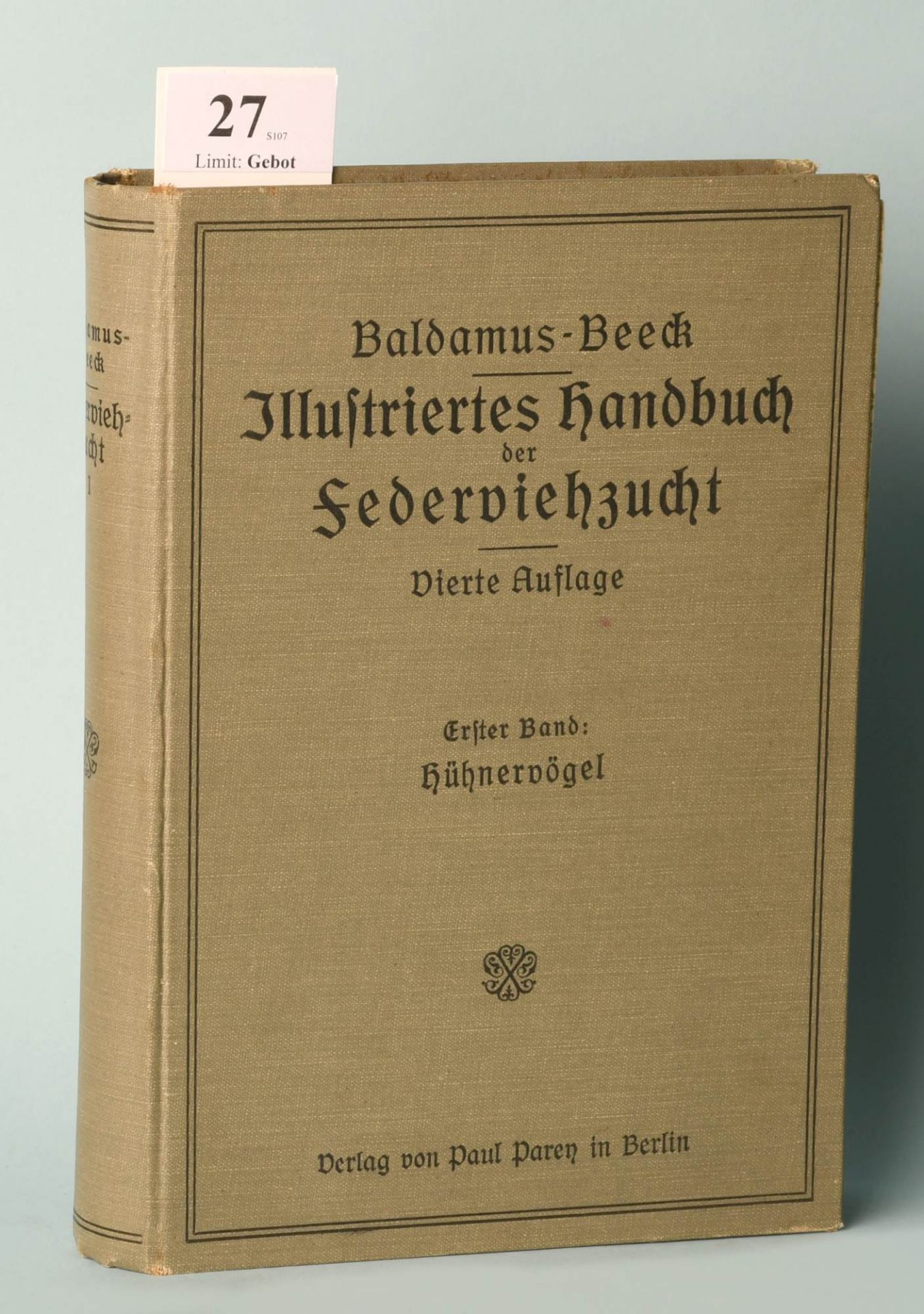 Beeck, Alfred "Die Federviehzucht als Wirtschaftszweig und..."