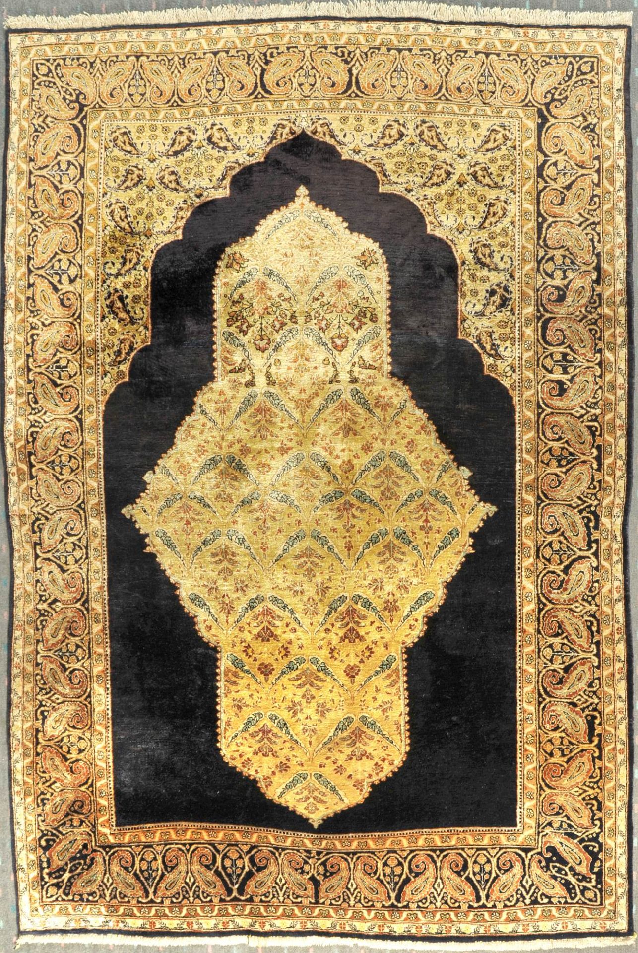Seiden-Gebets-Ghoum, Persien, 102 x 148 cm