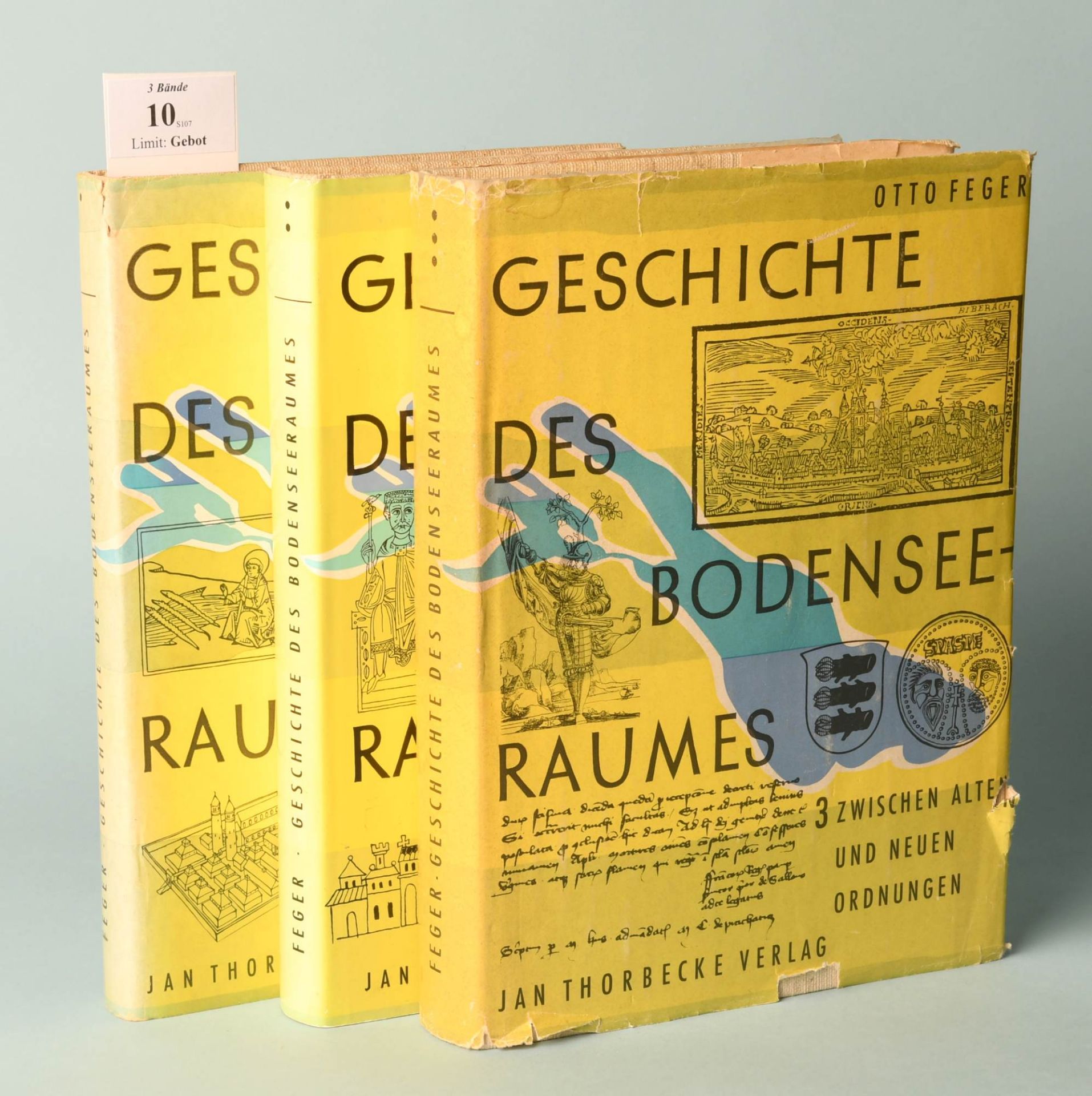 Feger, Otto "Geschichte des Bodenseeraumes", 3 Bände