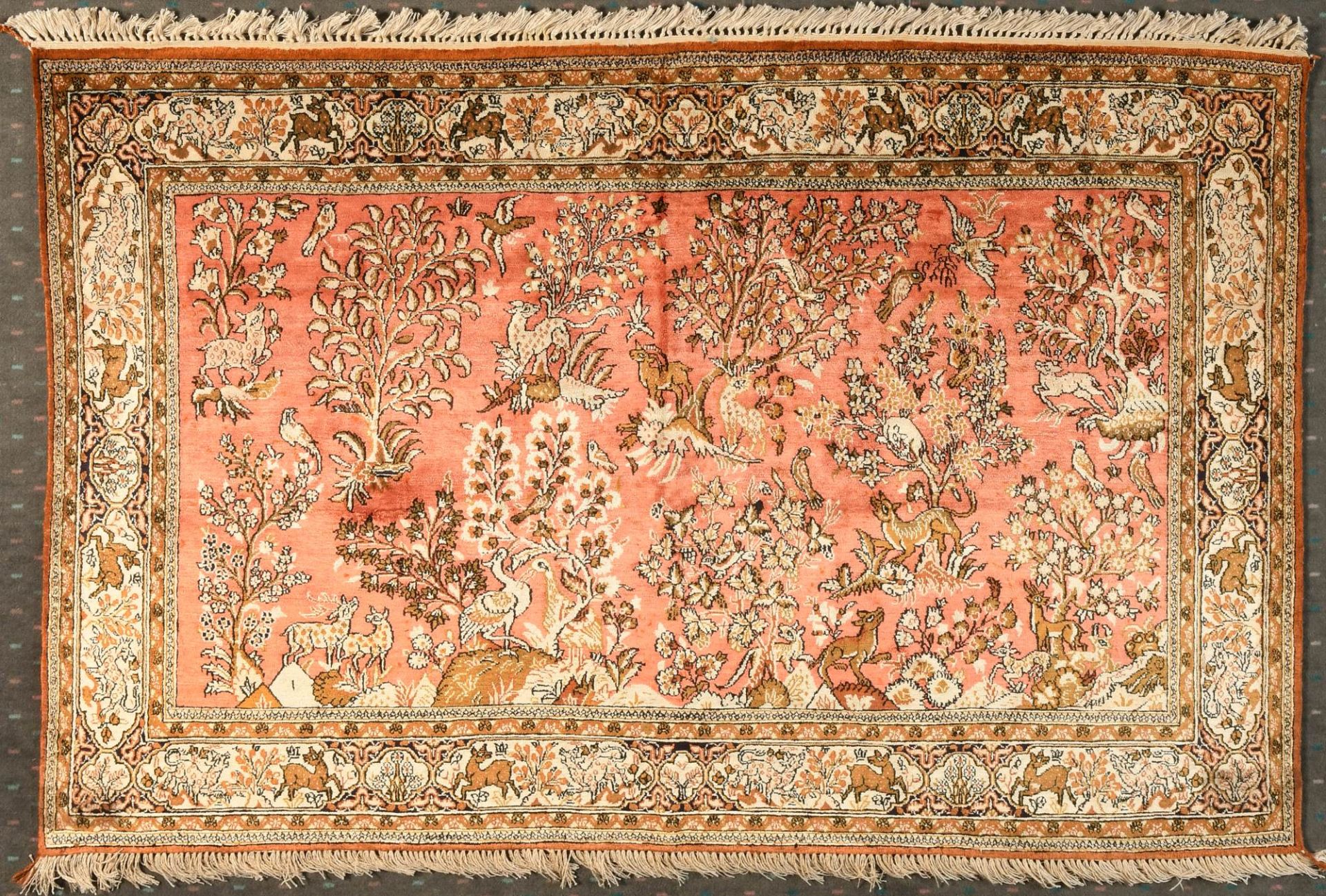Seiden-Ghoum, Persien, Querformat, 158 x 100 cm